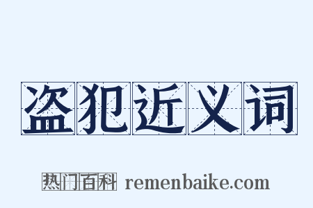 盗犯近义词是什么意思的图片